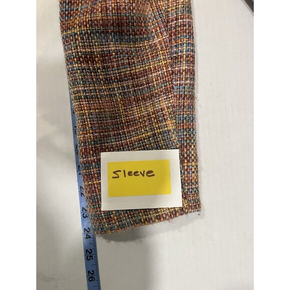 Coldwater Creek Womens Tweed Pastels Woven Lined Jacket M Artsy Spring Classic - Picture 6 of 9